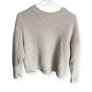 Universal Thread Womens L Light Beige Neutral Knit Casual Office fall Sweater